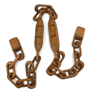 Wonderful 27 Inch Carved Whimsy Chain with Canoes!