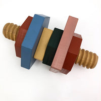 Teach a Tot Vintage Wooden Nut-N-Bolt Toy
