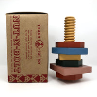 Teach a Tot Vintage Wooden Nut-N-Bolt Toy
