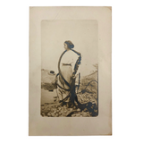 Stella on The Beach with Kelp! Antique Real Photo Postcard