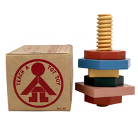 Teach a Tot Vintage Wooden Nut-N-Bolt Toy