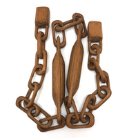 Wonderful 27 Inch Carved Whimsy Chain with Canoes!