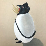 Strange 1929 Devilish Bird in Egg Watercolor