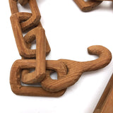 Carved 20 Inch Whimsy Chain with Hook and Ball in Cage