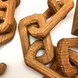 Carved 20 Inch Whimsy Chain with Hook and Ball in Cage