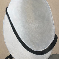 Strange 1929 Devilish Bird in Egg Watercolor