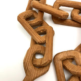 Carved 20 Inch Whimsy Chain with Hook and Ball in Cage