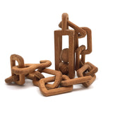 Carved 20 Inch Whimsy Chain with Hook and Ball in Cage