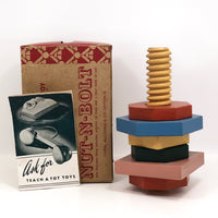 Teach a Tot Vintage Wooden Nut-N-Bolt Toy