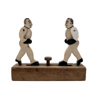 Push Button Antique Mechanical Boxing Figures Toy