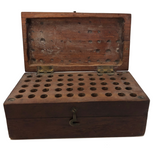 Old Dark Wood Latched Bits Box