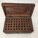 Old Dark Wood Latched Bits Box