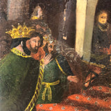 Exquisite 1854 Oil on (Relined) Canvas History Painting of King's Coronation, A. Moreaux