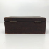 Old Dark Wood Latched Bits Box