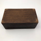 Old Dark Wood Latched Bits Box