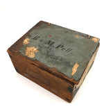 R & M Pell's 1841 Wallpapered Draughts Box from the Duke of Grafton