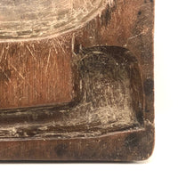 Wonderful OId Folk Art Ashray with Carved Recess for Pipe