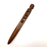 Beautifully Carved Antique Hanging Ball in Cage Whimsy (Letter Opener?)