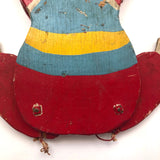 Fabulous Old Folk Art Large Jumping Jack Circus Clown