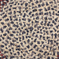 Antique Round Braided Silk Tabletop Mat - Two of Two