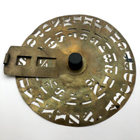 Old Brass Turning Stencil Wheel