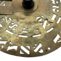 Old Brass Turning Stencil Wheel