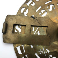 Old Brass Turning Stencil Wheel