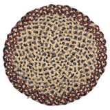 Antique Round Braided Silk Tabletop Mat - Two of Two