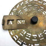 Old Brass Turning Stencil Wheel