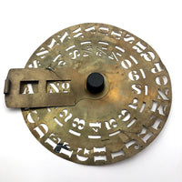 Old Brass Turning Stencil Wheel