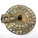 Old Brass Turning Stencil Wheel