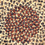 Antique Round Braided Silk Tabletop Mat - One of Two
