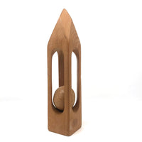 Sculptural Tall 1986 Ball in Cage Whimsy by John Coppess