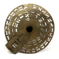 Old Brass Turning Stencil Wheel