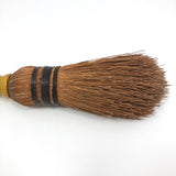 Straw Whisk Brush with Yellow Painted Wood Handle