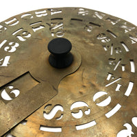 Old Brass Turning Stencil Wheel
