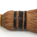 Straw Whisk Brush with Yellow Painted Wood Handle