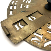 Old Brass Turning Stencil Wheel