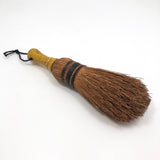 Straw Whisk Brush with Yellow Painted Wood Handle