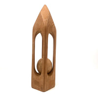 Sculptural Tall 1986 Ball in Cage Whimsy by John Coppess