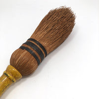 Straw Whisk Brush with Yellow Painted Wood Handle