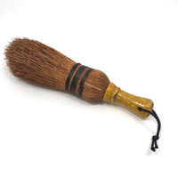 Straw Whisk Brush with Yellow Painted Wood Handle