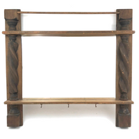 Lovely Old Carved Pine Wall Mounting Parlor or Shaving Mirror