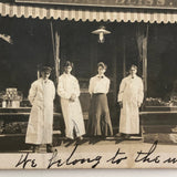 William Bliss Store and Shopkeepers, "We Belong to the Working Class," RPPC, 1906