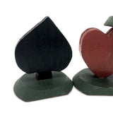 Vintage Wooden Playing Card or Place Card Holders, or Trumps Markers
