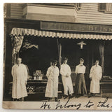 William Bliss Store and Shopkeepers, "We Belong to the Working Class," RPPC, 1906