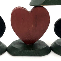 Vintage Wooden Playing Card or Place Card Holders, or Trumps Markers