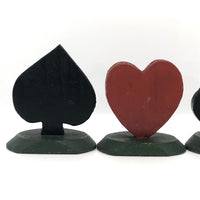 Vintage Wooden Playing Card or Place Card Holders, or Trumps Markers