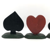 Vintage Wooden Playing Card or Place Card Holders, or Trumps Markers