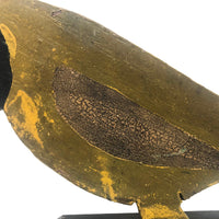 Old Wall Hanging Folk Art Painted Yellow Bird Cutout